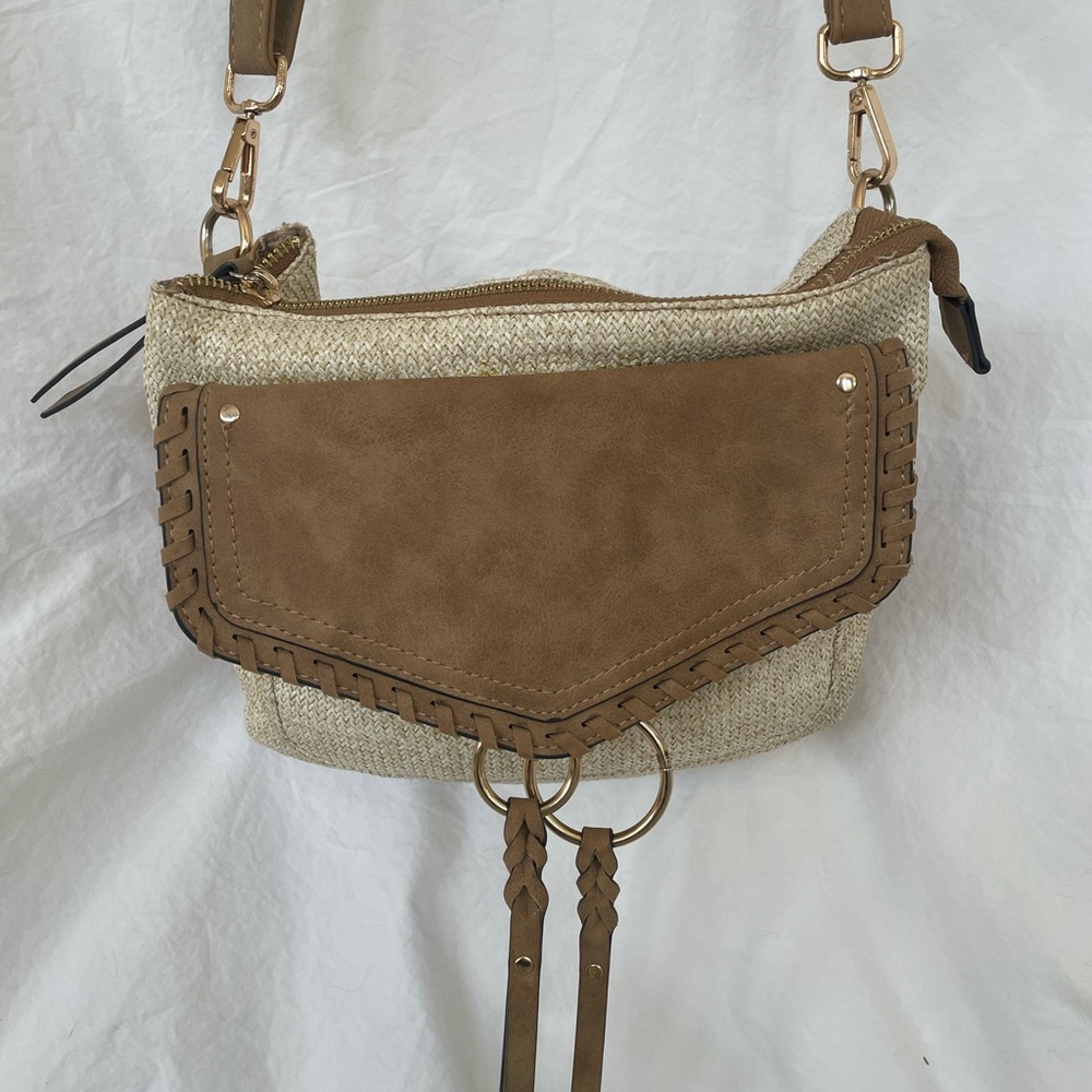 Summer Crossbody Purse in Tan and Camel